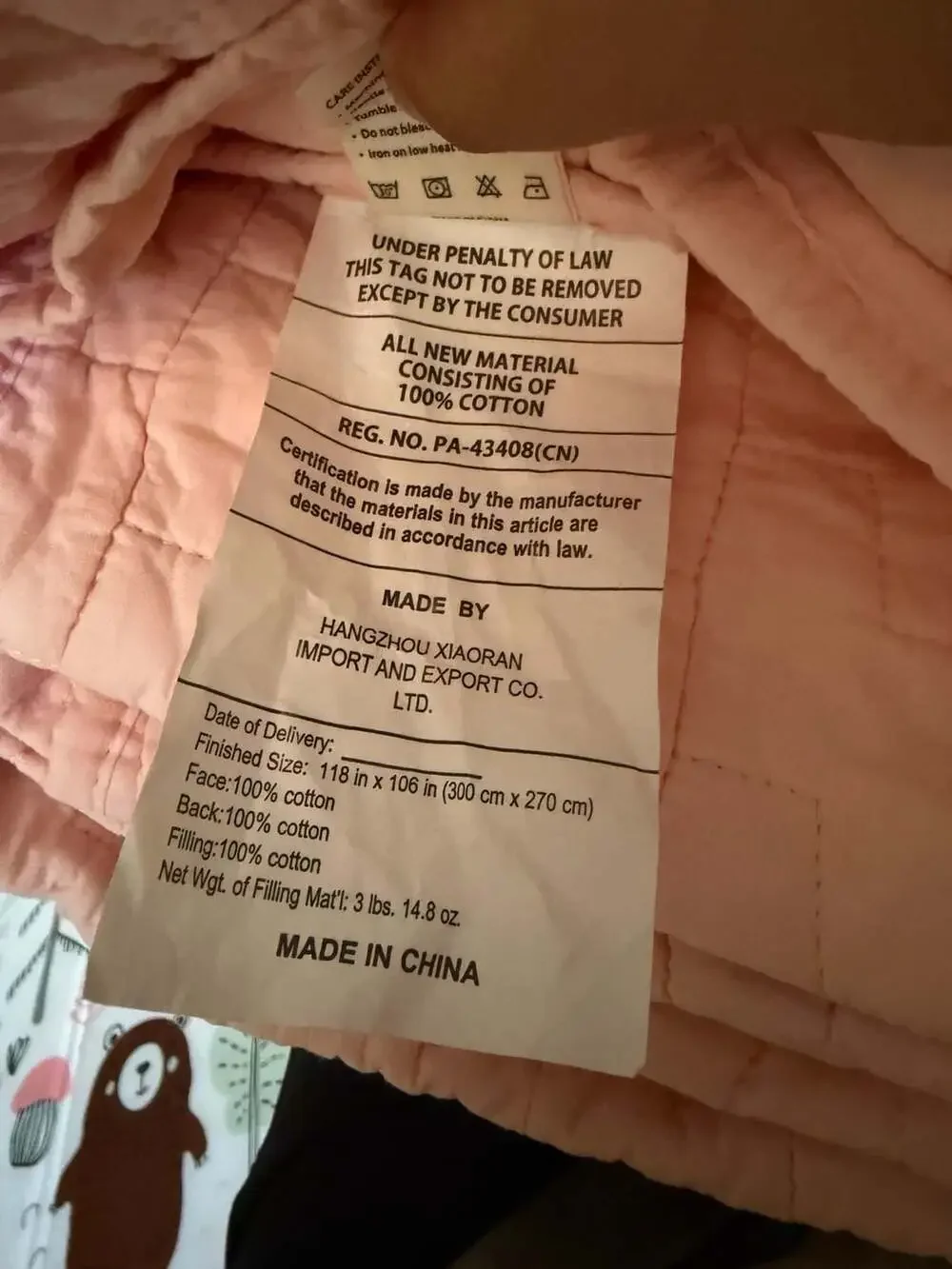 Palassio 100% Cotton Pink Quilt Set California King Size Bedding